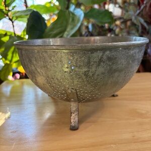 Vintage Silver Perforated Colander